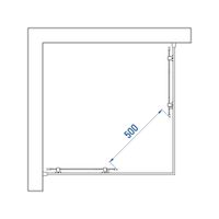 Душевой уголок INRAIN VIN-030 /  90х 90х195 / квадрат / Чёрный / Прозрачное / 6 мм — фото 3, Квадратные душевые уголки