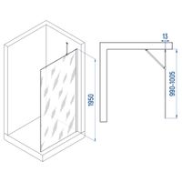 Товар: Душевая перегородка INRAIN MONT-110 / 100х195 / Золото браш / Прозрачное / 8 мм - фото 5 Душевая перегородка INRAIN MONT-110 / 100х195 / Золото браш / Прозрачное / 8 мм — фото 5, Душевые перегородки