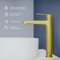 Смеситель на раковину RGW SP-311-G/золото — фото 2, Смесители для раковины