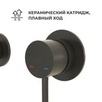 Смеситель встраеваемый с изливом RGW SP-47-B/черный — фото 4, Смесители для раковины