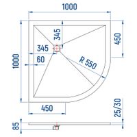 Душевой поддон IN R-100100 Белый Полукруг 100*100 — фото 6, Диспенсеры бумажных полотенец