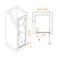 Товар: Душевая дверь 60*195 RGW HO-011-B Чёрный/Прозрачное/8 мм - фото 3 Душевая дверь 60*195 RGW HO-011-B Чёрный/Прозрачное/8 мм — фото 3, Душевые двери в нишу