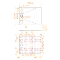 Душевой поддон 80*100*2,6 RGW TUS-108W Белый/Прямоуг Ø 90 мм  — фото 6, Стеклопластиковые душевые поддоны