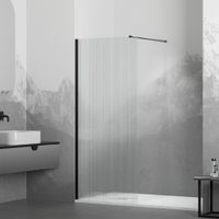 Товар: Душевая перегородка 140*195 RGW WA-08-B Чёрный/Ребристое/8 мм (Easy) - фото 2 Душевая перегородка 140*195 RGW WA-08-B Чёрный/Ребристое/8 мм (Easy) — фото 2, Душевые перегородки