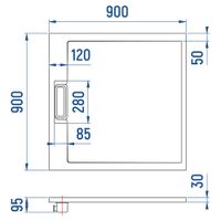 Товар: Душевой поддон IN L-9090 Белый квадрат 90*90 - фото 6 Душевой поддон IN L-9090 Белый квадрат 90*90 — фото 6, Душевые поддоны из искусственного камня