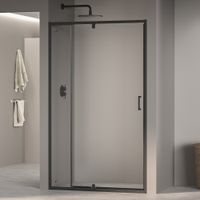 Душевая дверь 110-120*195 RGW PA-008-B Чёрный/Матовое/6 мм (Easy) — фото 1, Распашные душевые двери