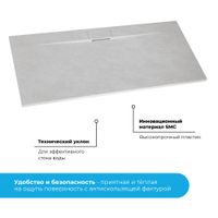 Душевой поддон 90*200*2,6 RGW TKS-209W Белый/Прямоуг Ø 90 мм  — фото 3, Диспенсеры бумажных полотенец