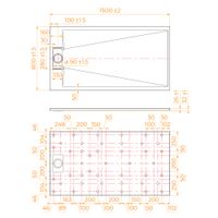 Душевой поддон 80*150*2,6 RGW TUS-158W Белый/Прямоуг Ø 90 мм  — фото 6, Стеклопластиковые душевые поддоны