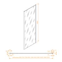 Боковая панель  70*190 RGW Z-050-5 Хром/Прозрачное/6 мм — фото 2, Диспенсеры бумажных полотенец