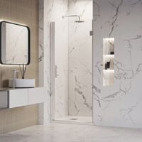 Душевая дверь INRAIN MIT-011 /  90х195 / Хром / Прозрачное / 8 мм — фото 1, Распашные душевые двери