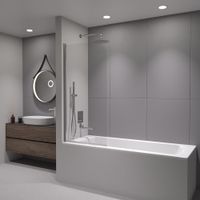 Шторка на ванну  70*140 RGW SC-109 (140) Хром/Прозрачное/6 мм — фото 1, Шторки для ванной распашные