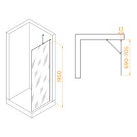 Товар: Душевая перегородка INRAIN MONT-110 / 70х195 / Хром / Прозрачное / 8 мм - фото 2 Душевая перегородка INRAIN MONT-110 / 70х195 / Хром / Прозрачное / 8 мм — фото 2, Душевые перегородки