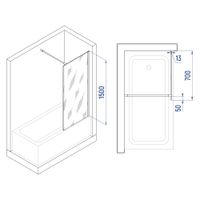 Товар: Шторка на ванну INRAIN MC-051 / 70х150 / Хром / Прозрачное / 8 мм - фото 2 Шторка на ванну INRAIN MC-051 / 70х150 / Хром / Прозрачное / 8 мм — фото 2, Диспенсеры бумажных полотенец