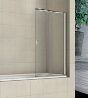 Шторка на ванну 100*150 RGW SC-140 Хром/Прозрачное/6 мм (Easy) — фото 1, Шторки для ванной раздвижные