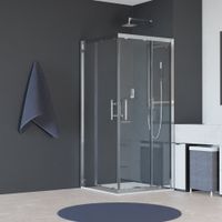 Душевой уголок  90*90*195 RGW HO-31 Квадрат/Хром/Прозрачное/8 мм (Easy) — фото 1, Квадратные душевые уголки