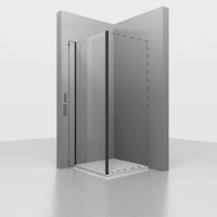 Боковая панель 120*200 RGW Z-050-3-B Чёрный/Прозрачное/6 мм — фото 1, Боковые стенки