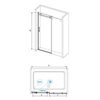 Товар: Душевая дверь 150*195 RGW TO-14B Чёрный/Прозрачное/8 мм (Easy) - фото 3 Душевая дверь 150*195 RGW TO-14B Чёрный/Прозрачное/8 мм (Easy) — фото 3, Диспенсеры бумажных полотенец