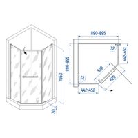 Товар: Душевой уголок INRAIN MIT-081 / 90х 90х195 / Трапеция / Чёрный / Прозрачное / 8 мм - фото 2 Душевой уголок INRAIN MIT-081 / 90х 90х195 / Трапеция / Чёрный / Прозрачное / 8 мм — фото 2, Душевые уголки трапеция