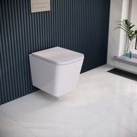 Унитаз подвесной RGW SW-45  Белый  (горизонтальный выпуск, с микролифтом) — фото 1, Подвесные унитазы