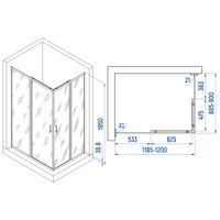 Товар: Душевой уголок INRAIN VIN-040 / 90х120х195 / Прямоуг. / Чёрный / Прозрачное / 6 мм - фото 4 Душевой уголок INRAIN VIN-040 / 90х120х195 / Прямоуг. / Чёрный / Прозрачное / 6 мм — фото 4, Прямоугольные душевые уголки