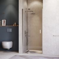 Душевая дверь 90*200 RGW HO-014 Хром/Матовое/8 мм (EasyClean) — фото 1, Распашные душевые двери