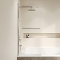 Товар: Шторка на ванну 80*150 RGW SC-06 Хром/Прозрачное/6 мм (Easy) - фото 2 Шторка на ванну 80*150 RGW SC-06 Хром/Прозрачное/6 мм (Easy) — фото 2, Шторки для ванной распашные