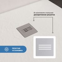 Душевой поддон IN-100120 Белый Прямоугольный 100*120 — фото 3, Душевые поддоны из искусственного камня