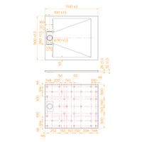 Душевой поддон 90*110*2,6 RGW TUS-119W Белый/Прямоуг Ø 90 мм  — фото 6, Стеклопластиковые душевые поддоны