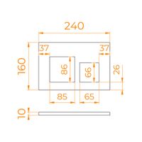 Товар: Кнопка слива RGW SWH-09B черный (двойной смыв) - фото 2 Кнопка слива RGW SWH-09B черный (двойной смыв) — фото 2, Кнопки смыва