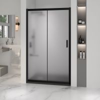 Душевая дверь 140*195 RGW PA-016 B Чёрный/Матовое/6 мм — фото 1, Раздвижные душевые двери