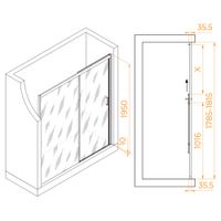 Душевая дверь 180*195 RGW PA-017-B Чёрный/Прозрачное/6 мм (Easy) — фото 5, Раздвижные душевые двери