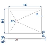 Душевой поддон IN-90120 Белый Прямоугольный 90*120 — фото 6, Душевые поддоны из искусственного камня