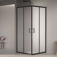 Душевой уголок  80* 80*195 RGW PA-030-B Квадрат/Чёрный/Матовое/6 мм (Easy) — фото 2, Квадратные душевые уголки