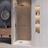 Душевая дверь INRAIN MIT-018 / 120х195 / Хром / Прозрачное / 8 мм — фото 1, Раздвижные душевые двери