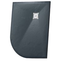 Душевой поддон  80*120*2,5 RGW ST/AL-0128G Графит/Асимметричный Ø 90 мм Каменный — фото 1, Душевые поддоны из искусственного камня