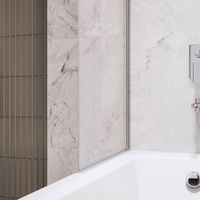 Шторка на ванну INRAIN MC-009 /  80х150 / Хром / Прозрачное / 6 мм — фото 3, Шторки для ванной распашные