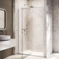 Товар: Душевая дверь INRAIN VIN-008 / 110-120х195 / Хром / Прозрачное / 6 мм - фото 2 Душевая дверь INRAIN VIN-008 / 110-120х195 / Хром / Прозрачное / 6 мм — фото 2, Распашные душевые двери