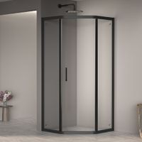 Товар: Душевой уголок 100*100*195 RGW PA-86-B Трапеция/Чёрный/Прозрачное/6 мм - фото 2 Душевой уголок 100*100*195 RGW PA-86-B Трапеция/Чёрный/Прозрачное/6 мм — фото 2, Душевые уголки трапеция