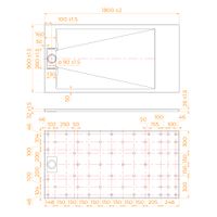 Душевой поддон 90*180*2,6 RGW TUS-189W Белый/Прямоуг Ø 90 мм  — фото 7, Стеклопластиковые душевые поддоны