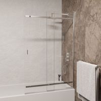 Шторка на ванну 100*150 RGW SC-44 Хром/Прозрачное/6 мм (Easy) — фото 2, Шторки для ванной раздвижные