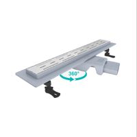 Душевой лоток Drain Leo-20-80 прямой 800 хром Ø 50 мм на ножках, сифон — фото 1, Душевые лотки