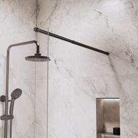 Душевая перегородка INRAIN MONT-002 / 100х195 / Чёрный / Прозрачное / 6 мм — фото 3, Диспенсеры бумажных полотенец