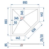 Товар: Душевой поддон IN T-9090 Белый Трапеция 90*90 - фото 6 Душевой поддон IN T-9090 Белый Трапеция 90*90 — фото 6, Диспенсеры бумажных полотенец