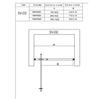 Душевая дверь  90*200 RGW SV-02 Хром/Прозрачное/6 мм — фото 5, Распашные душевые двери