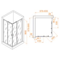 Товар: Душевой уголок 90*100*195 RGW PA-246-B Прямоуг./Чёрный/Прозрачное/6 мм (Easy) - фото 3 Душевой уголок 90*100*195 RGW PA-246-B Прямоуг./Чёрный/Прозрачное/6 мм (Easy) — фото 3, Прямоугольные душевые уголки