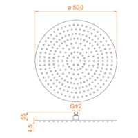 Верхний душ RGW SP-81-50-B Круглый/Черный Ø 50 — фото 5, Верхние души