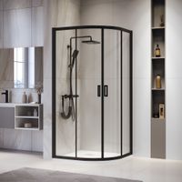 Душевой уголок 100*100*195 RGW PA-52-B Полукруг/Чёрный/Прозрачное/6 мм (Easy) — фото 2, Полукруглые душевые уголки