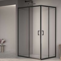 Душевой уголок  80*120*195 RGW PA-040-B Прямоуг./Чёрный/Прозрачное/6 мм (Easy) — фото 2, Прямоугольные душевые уголки