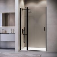 Душевая дверь 130*195 RGW LE-004-B Чёрный/Прозрачное/6 мм — фото 1, Распашные душевые двери