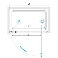 Душевая дверь  80*185 RGW PA-105 Хром/Прозрачное/5 мм — фото 3, Душевые двери в нишу